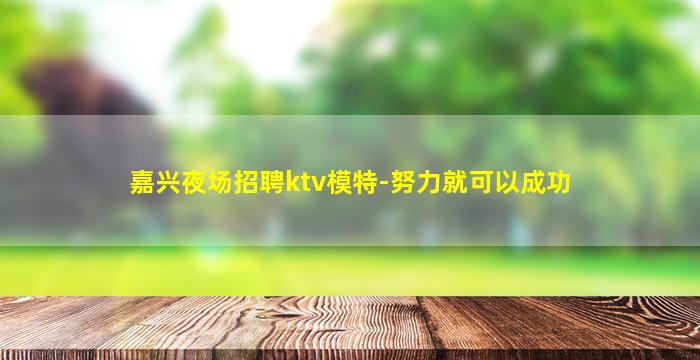 嘉兴夜场招聘ktv模特-努力就可以成功